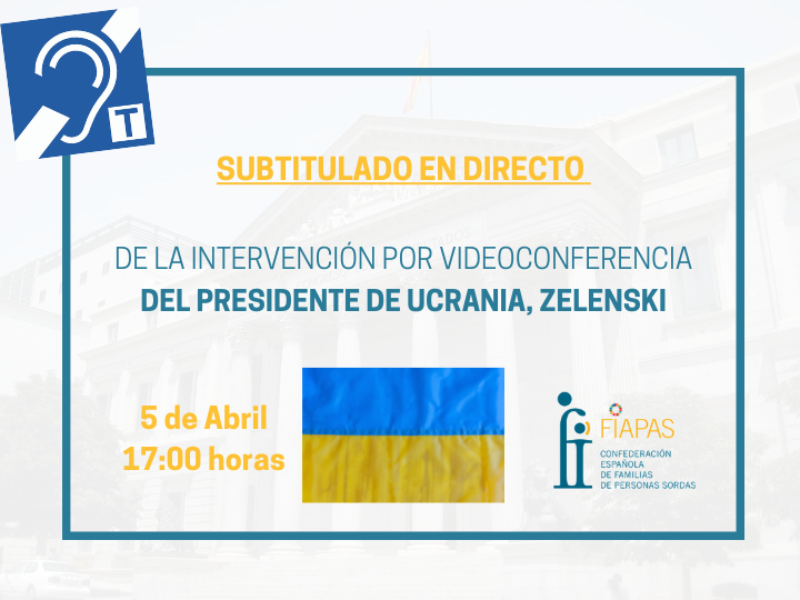 Subtitulado en directo intervención presidente de Ucrania de Zelenski