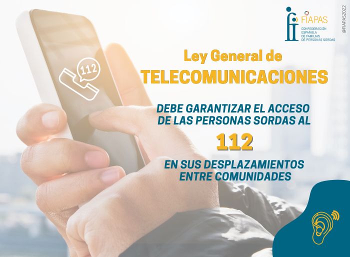 Aprobada la Ley General de Telecomunicaciones sin garantizar el acceso de las personas sordas al 112  en sus desplazamientos entre comunidades