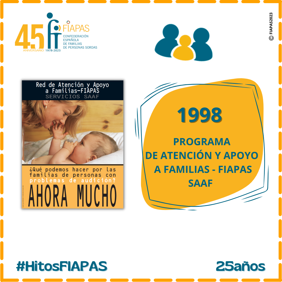 FEBRERO 1998. FIAPAS pone en marcha la Red de Atención y Apoyo a Familias de personas con discapacidad auditiva