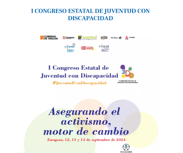 Asegurando el activismo, motor del cambio - Título del I Congreso estatal de juventud con discapacidad