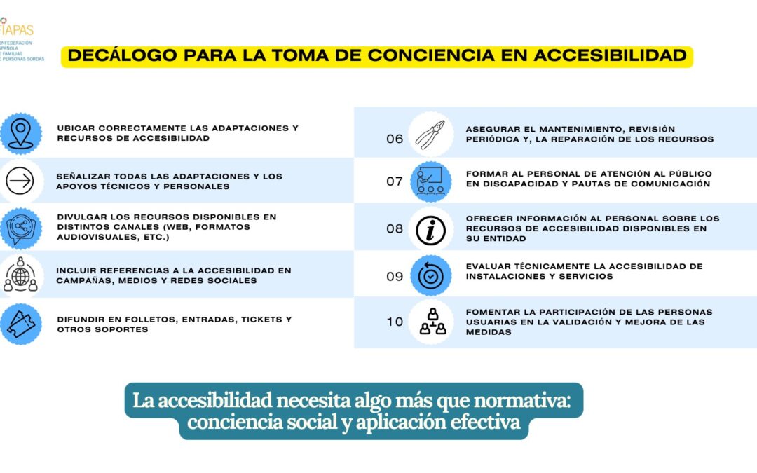 LA ACCESIBILIDAD NECESITA ALGO MÁS QUE NORMATIVA: CONCIENCIA SOCIAL Y APLICACIÓN EFECTIVA